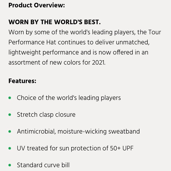 Titleist Men’s Tour Performance Cap - Picture 5 of 11